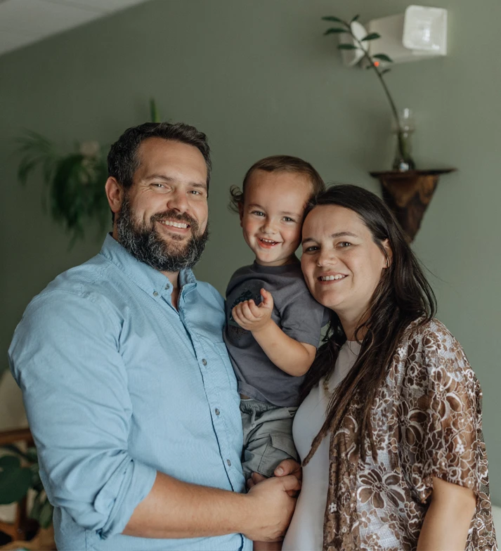 Chiropractor Michigan City IN Kristina Kauffman Ferguson Grant Ferguson With Son Kristina Kauffman Ferguson and Grant Ferguson With Son