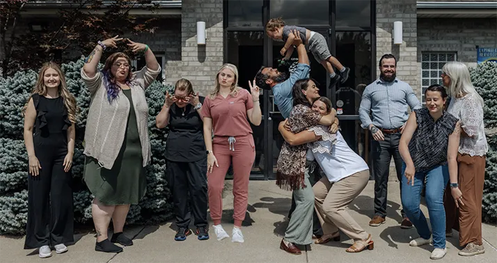 Kristina Kauffman Ferguson and Grant Ferguson With their ream.